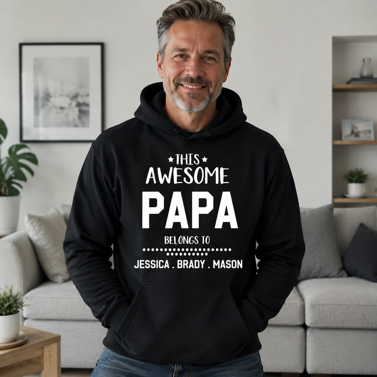Custom Copy This Awesome Papa T-Shirt — Gift for Dad AGGYH