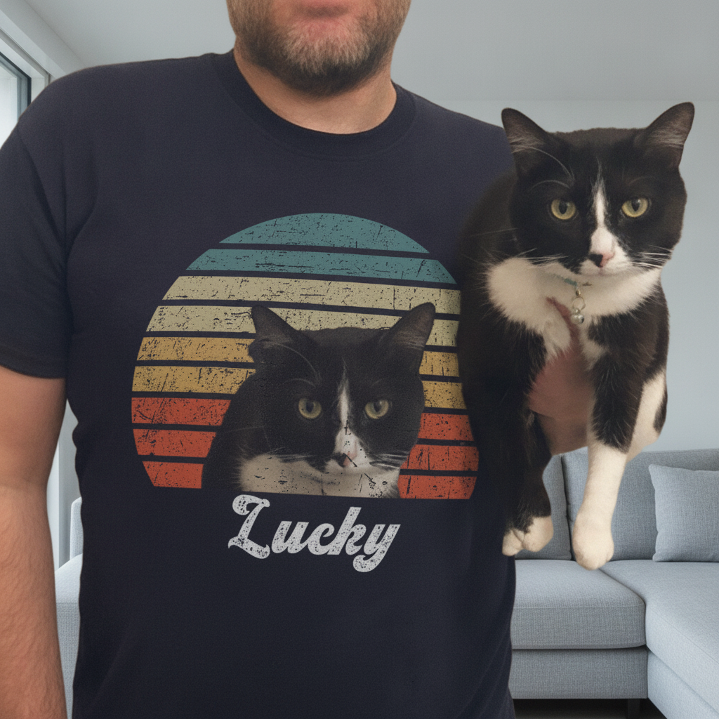 Custom Dog Vintage Retro T-Shirt — Gift for Dog Lovers AT43C