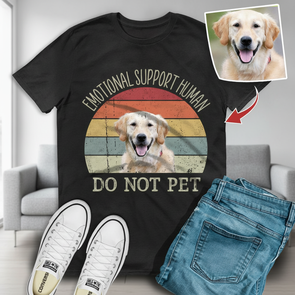 Custom Emotional Support Human Do T-Shirt — Gift for Cat Lovers KFH7P