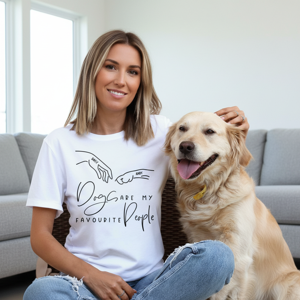 Custom Dogs Are My Favourite T-Shirt — Gift for Dog Lovers NPT9W