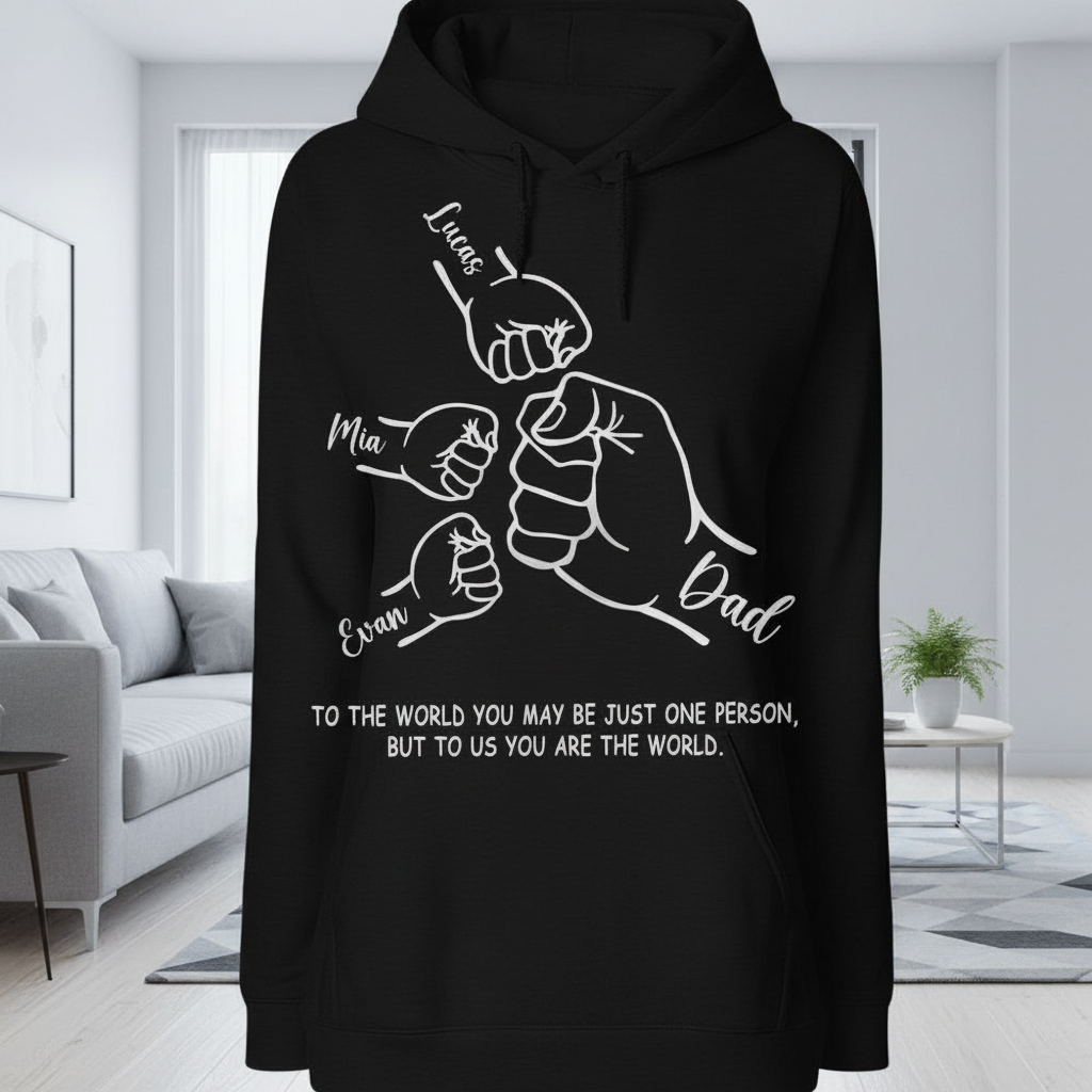 Custom Name World Dad Fathers T-Shirt — Gift for Dad ZVSA9