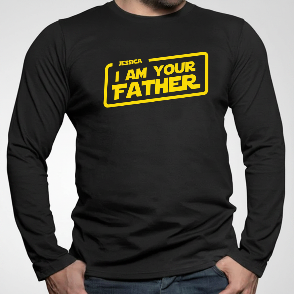 Custom Am Father Fathers Day T-Shirt — Gift for Dad E4PEA