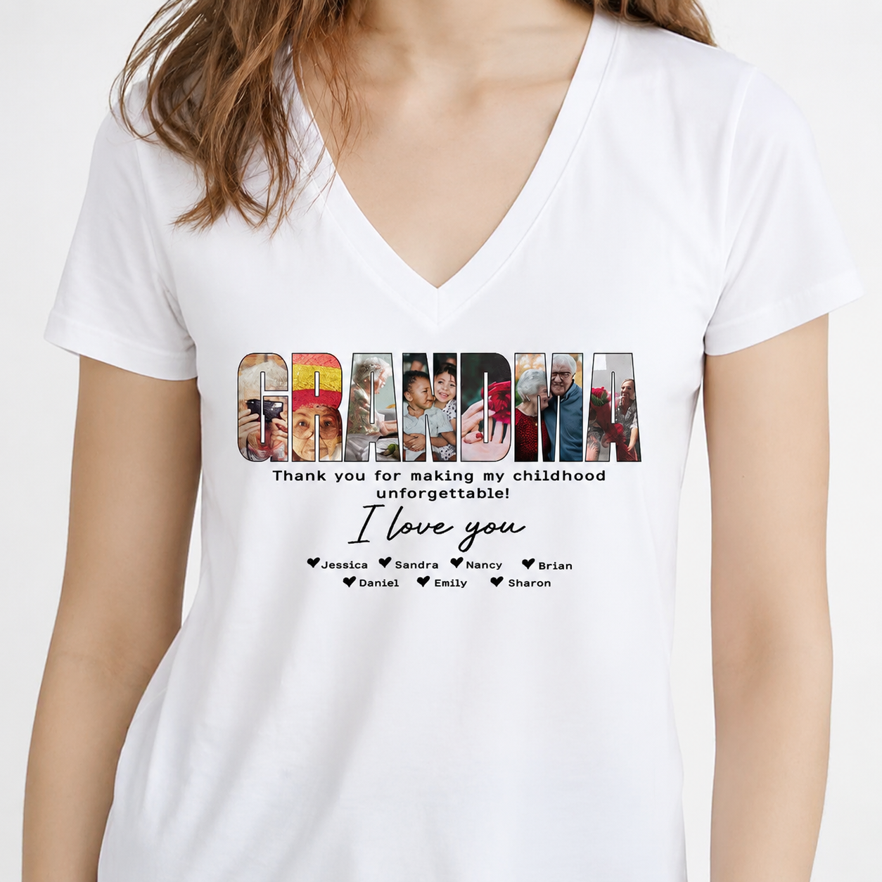 Custom Grandma From Grandkids Bright T-Shirt — Gift for Mom FUNRD