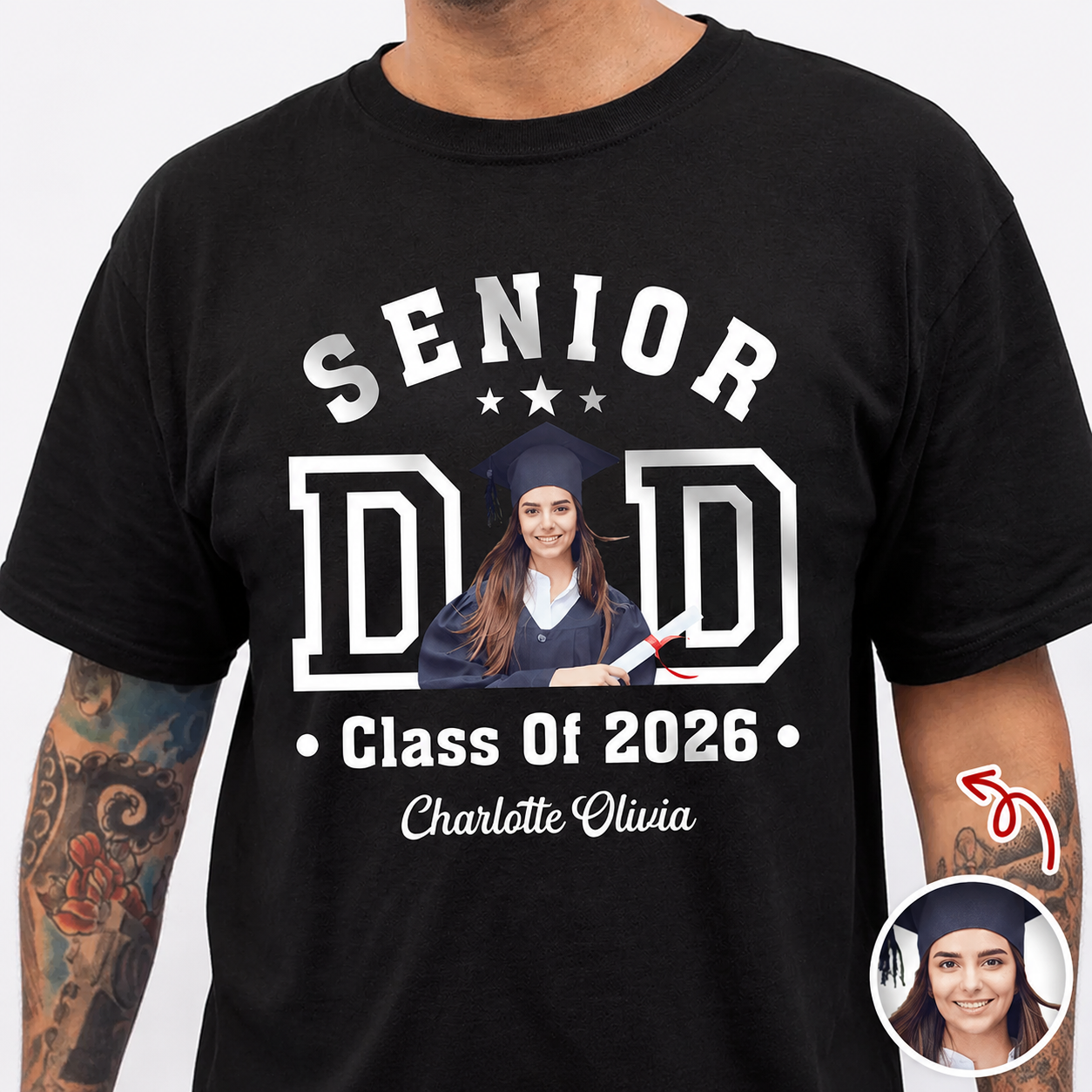 Custom Senior Mom Dad Class T-Shirt — Gift for Dad 8WJVX