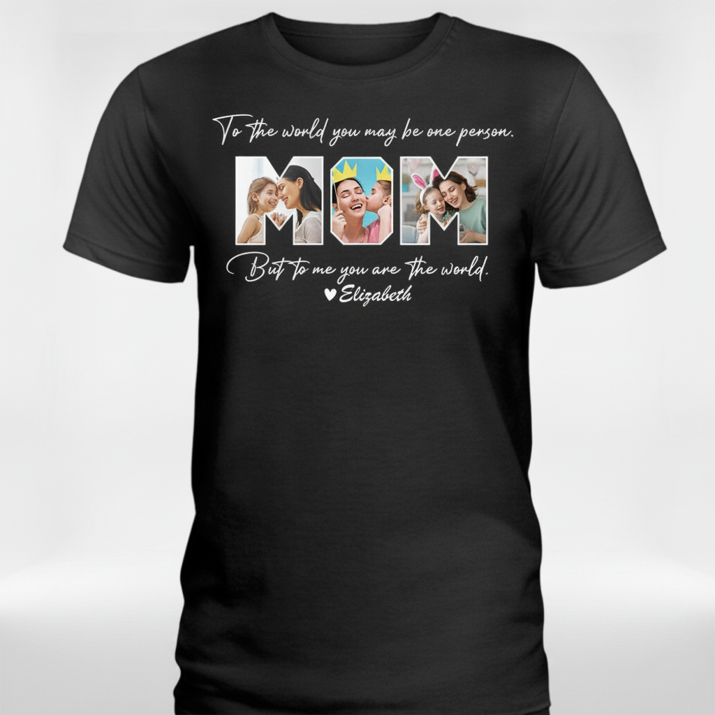Custom Happy Mothers Day Dark T-Shirt — Gift for Mom TVEUU