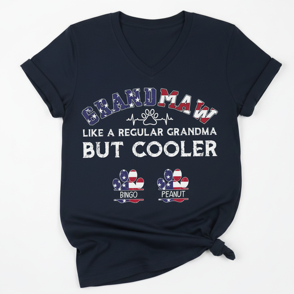 Custom Grandmaw Dog Cat Pet T-Shirt — Gift for Mom 5VKW3