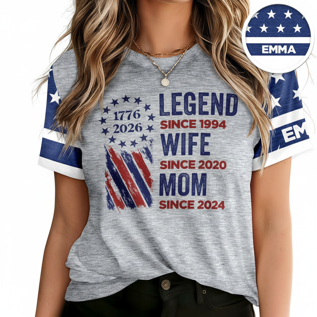 Custom Legend Wife Mom 250th T-Shirt — Gift for Mom 8KPG8