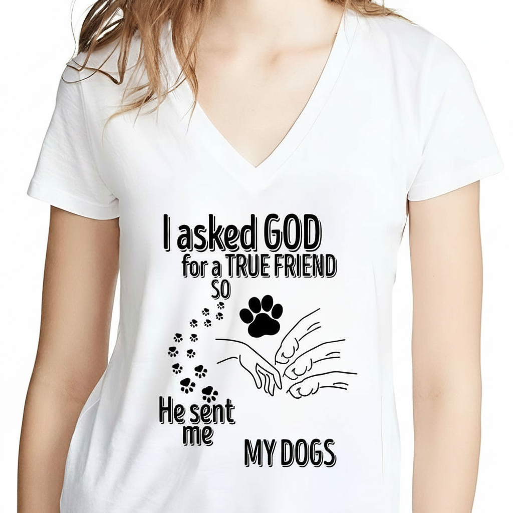 Custom Asked God True Friend T-Shirt — Gift for Dog Lovers VV3Q4