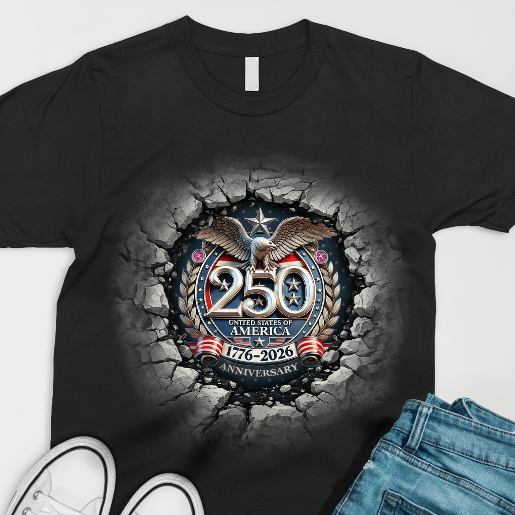Custom Usa Eagles 250th Anniversary T-Shirt — Patriotic Gift RNCNK