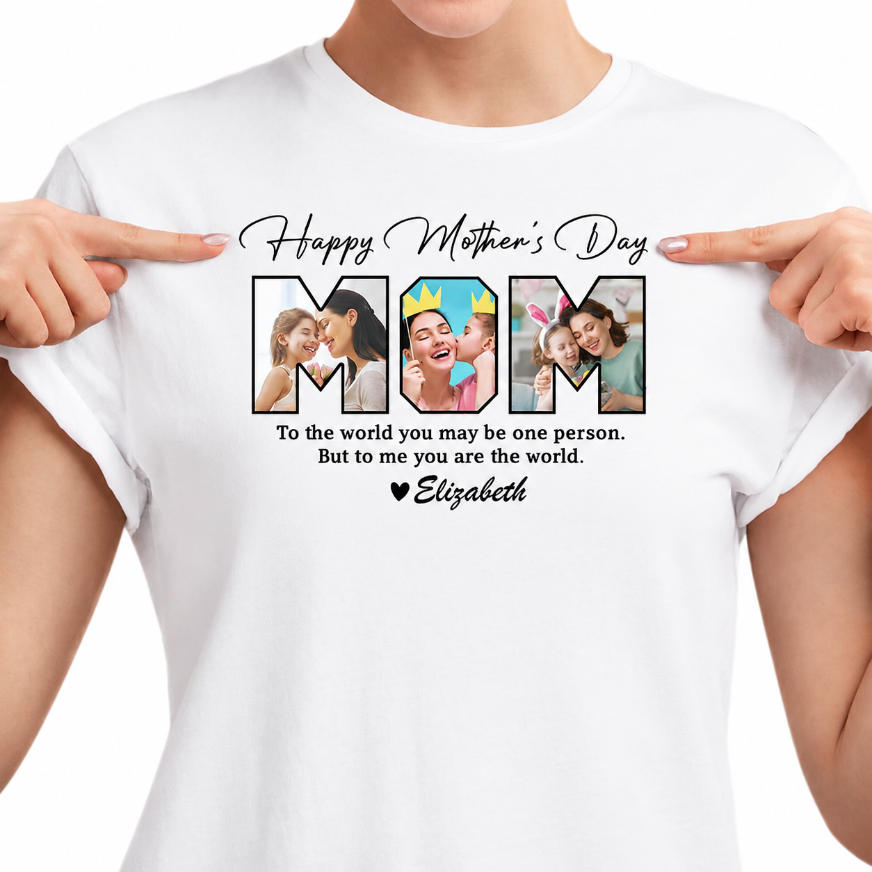 Custom Happy Mothers Day My T-Shirt — Gift for Mom 4BVKU