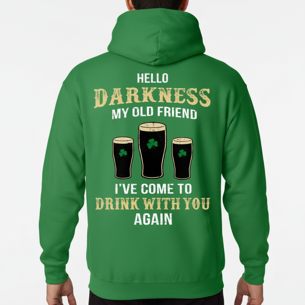 Custom Irish Darkness Front Shamrock T-Shirt — Custom Gift BFP7Z