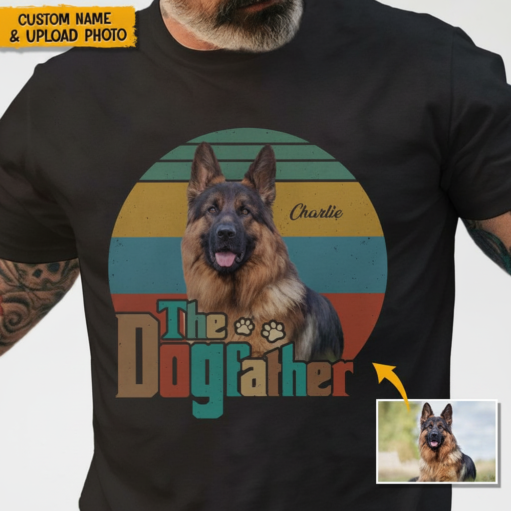 Custom Dog Father T-Shirt — Gift for Dad KMYD6