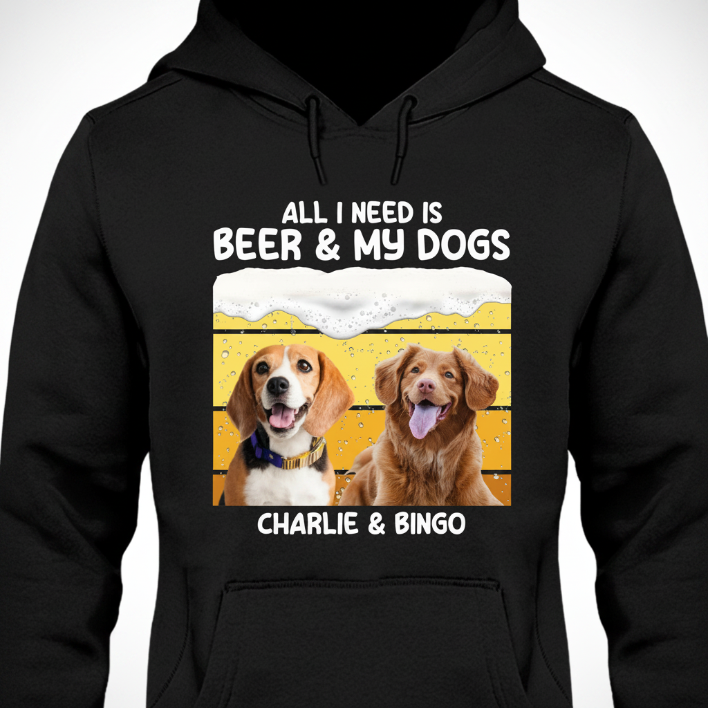 Custom All Need Beer Dogs T-Shirt — Gift for Cat Lovers CNTK3