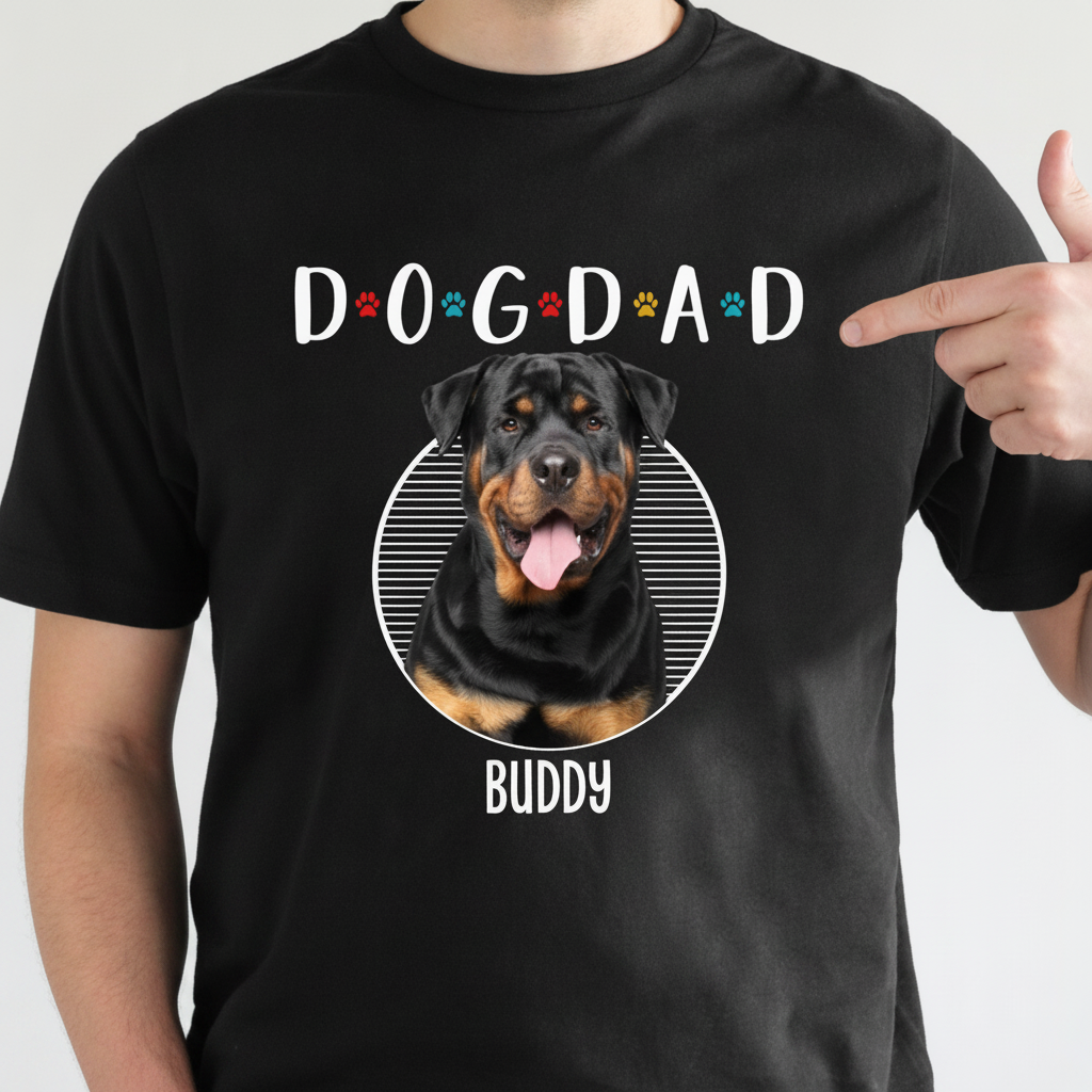 Custom Dog Dad Mom H487 T-Shirt — Gift for Dad 3T7SS
