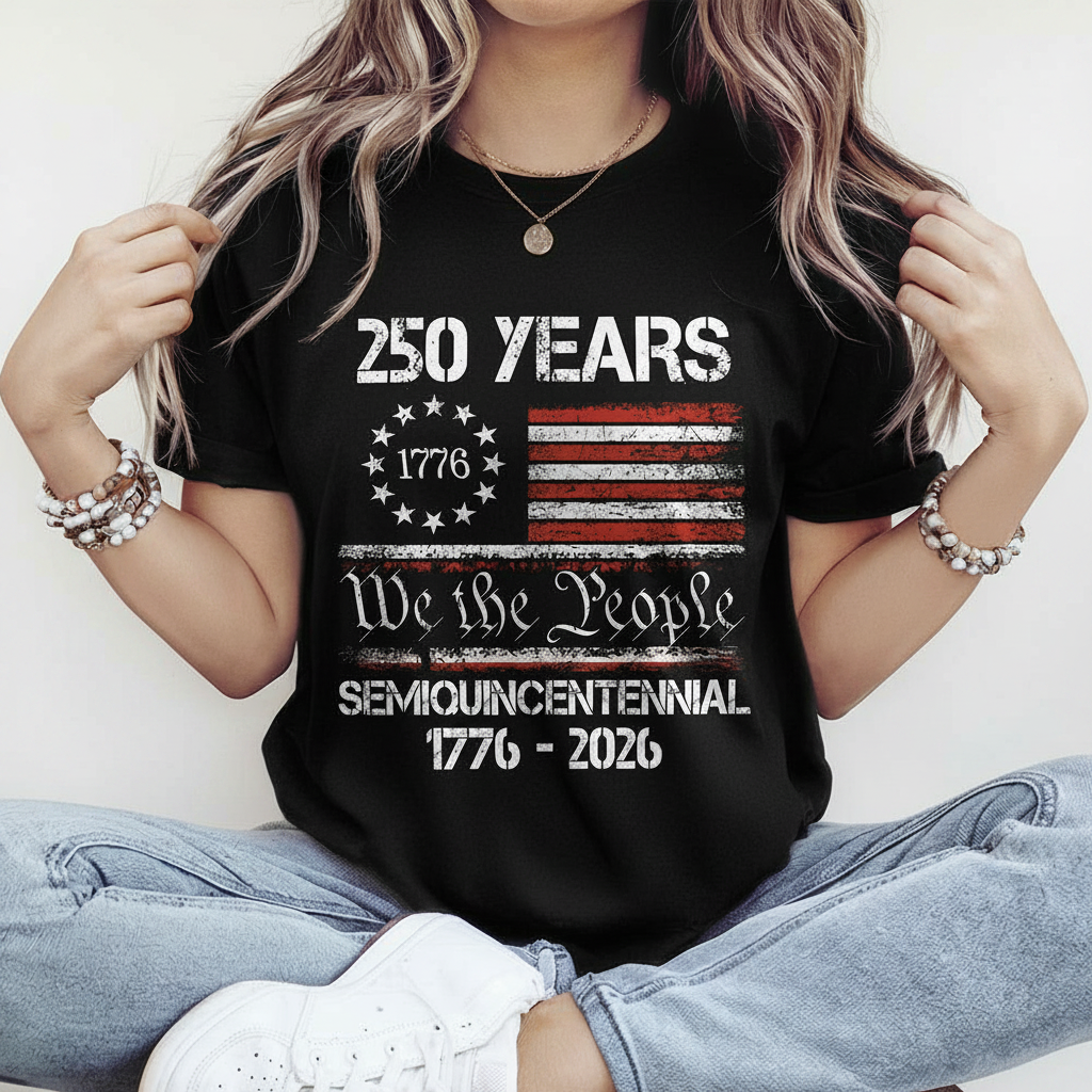 Custom America 250th Anniversary United T-Shirt — Patriotic Gift DRWUZ