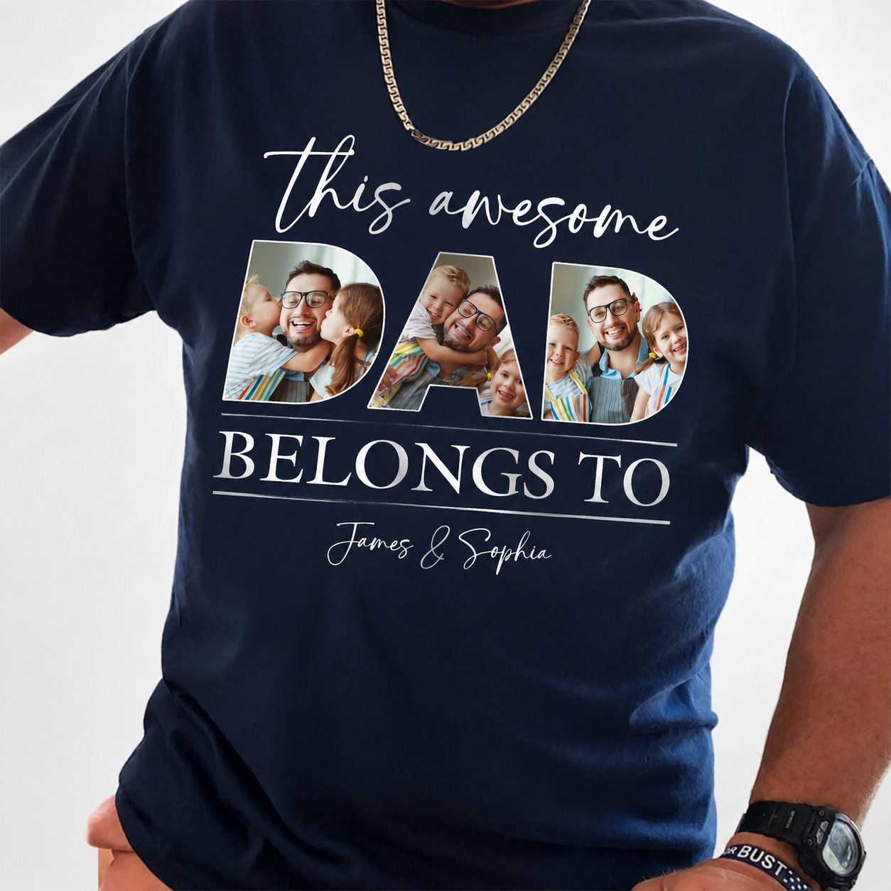 Custom Hpt This Awesome Dad T-Shirt — Gift for Dad 2G53V