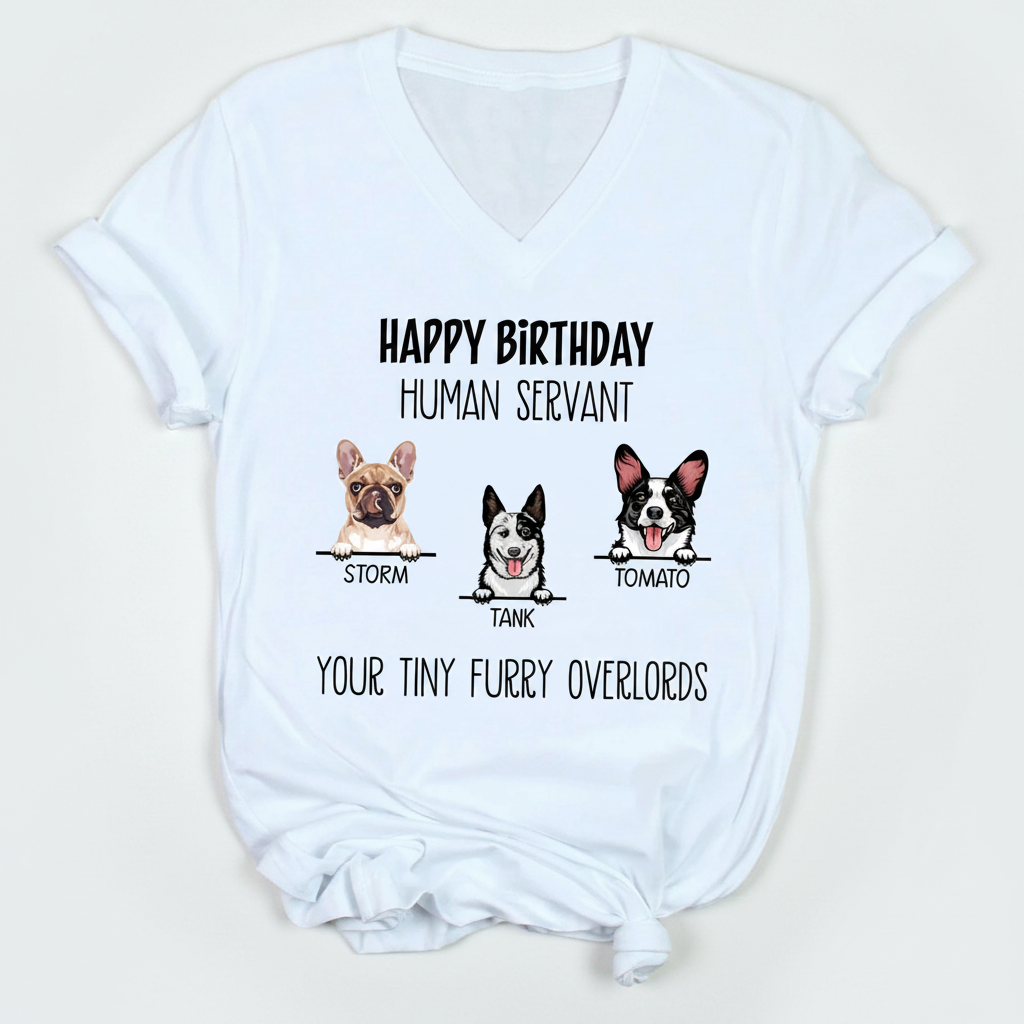 Custom Human Servant Dog Bright T-Shirt — Gift for Dog Lovers 9RJ6R
