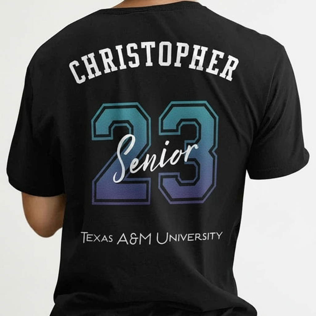 Custom Class Senior Backside C394 T-Shirt — Custom Gift KBNQH