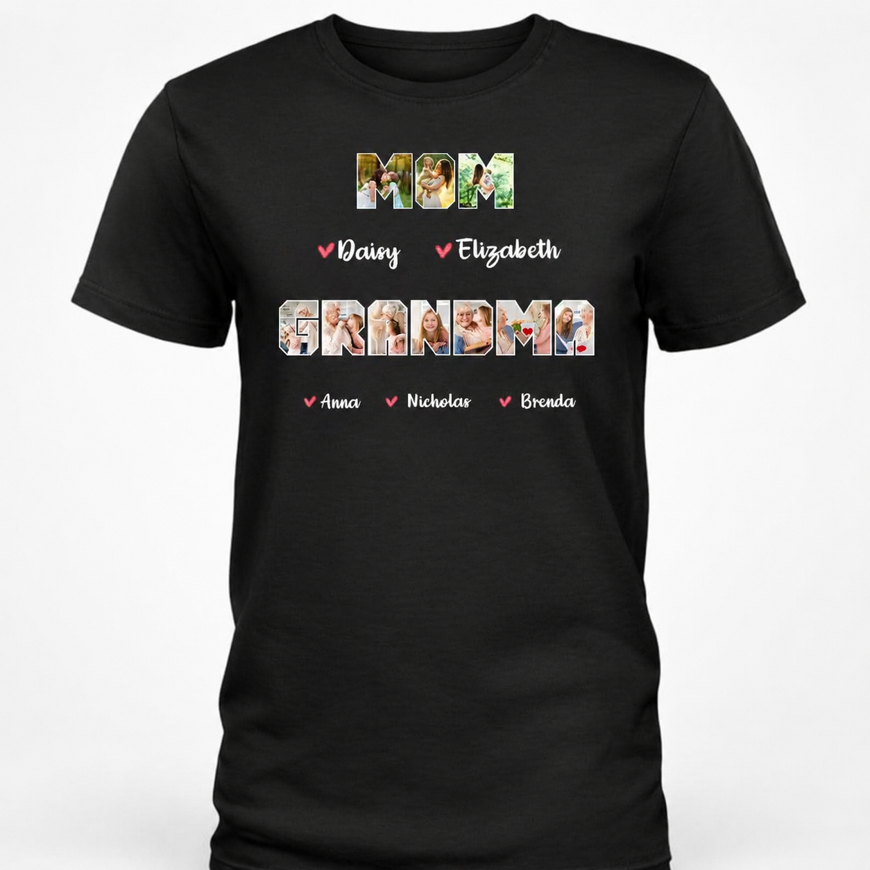 Custom Mom Grandma Dark T-Shirt — Gift for Mom NNNQ2