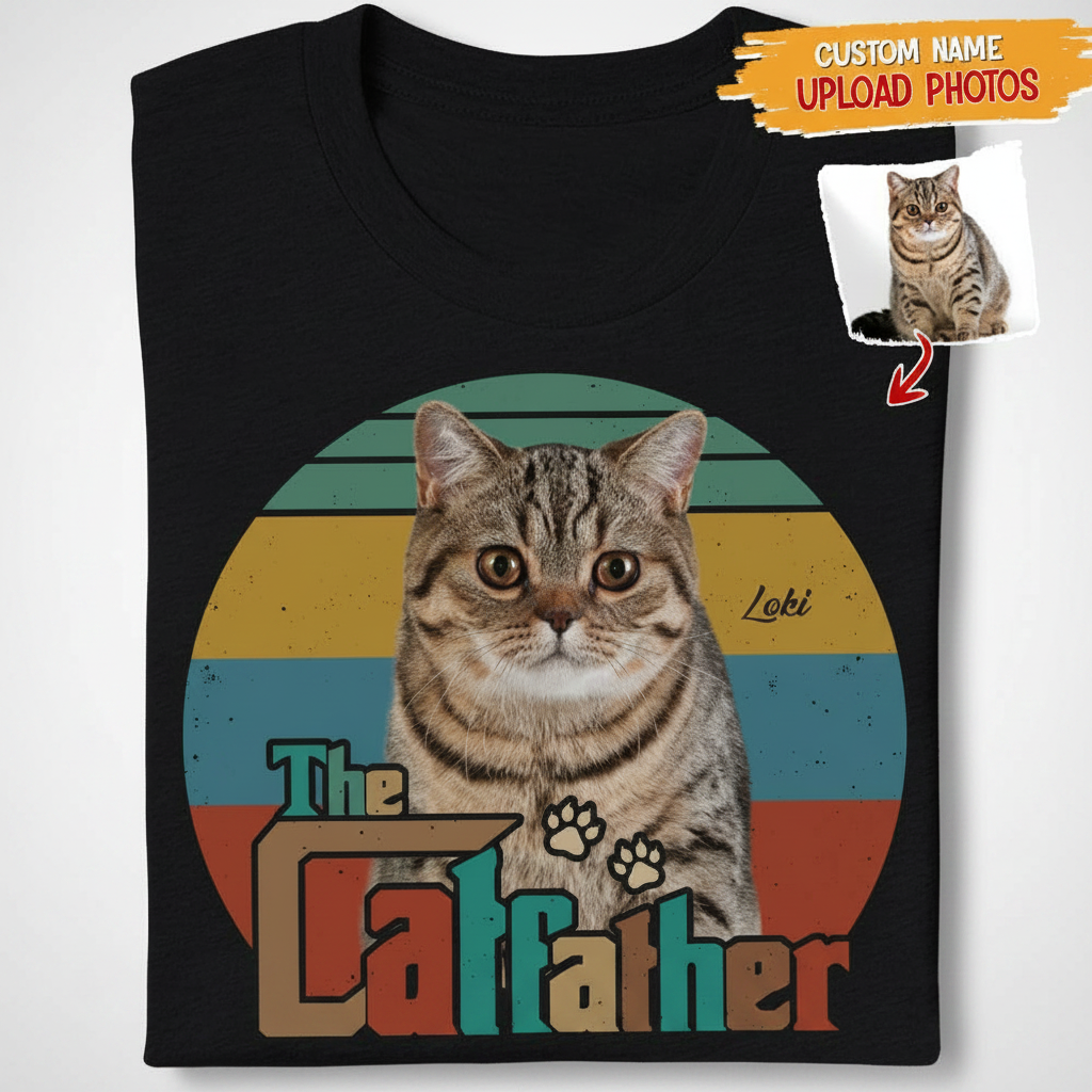 Custom Cat Father T-Shirt — Gift for Dad 7XNRY