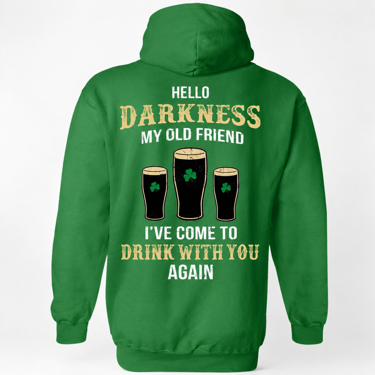 Custom Irish Darkness Front Shamrock T-Shirt — Custom Gift 8WMV8