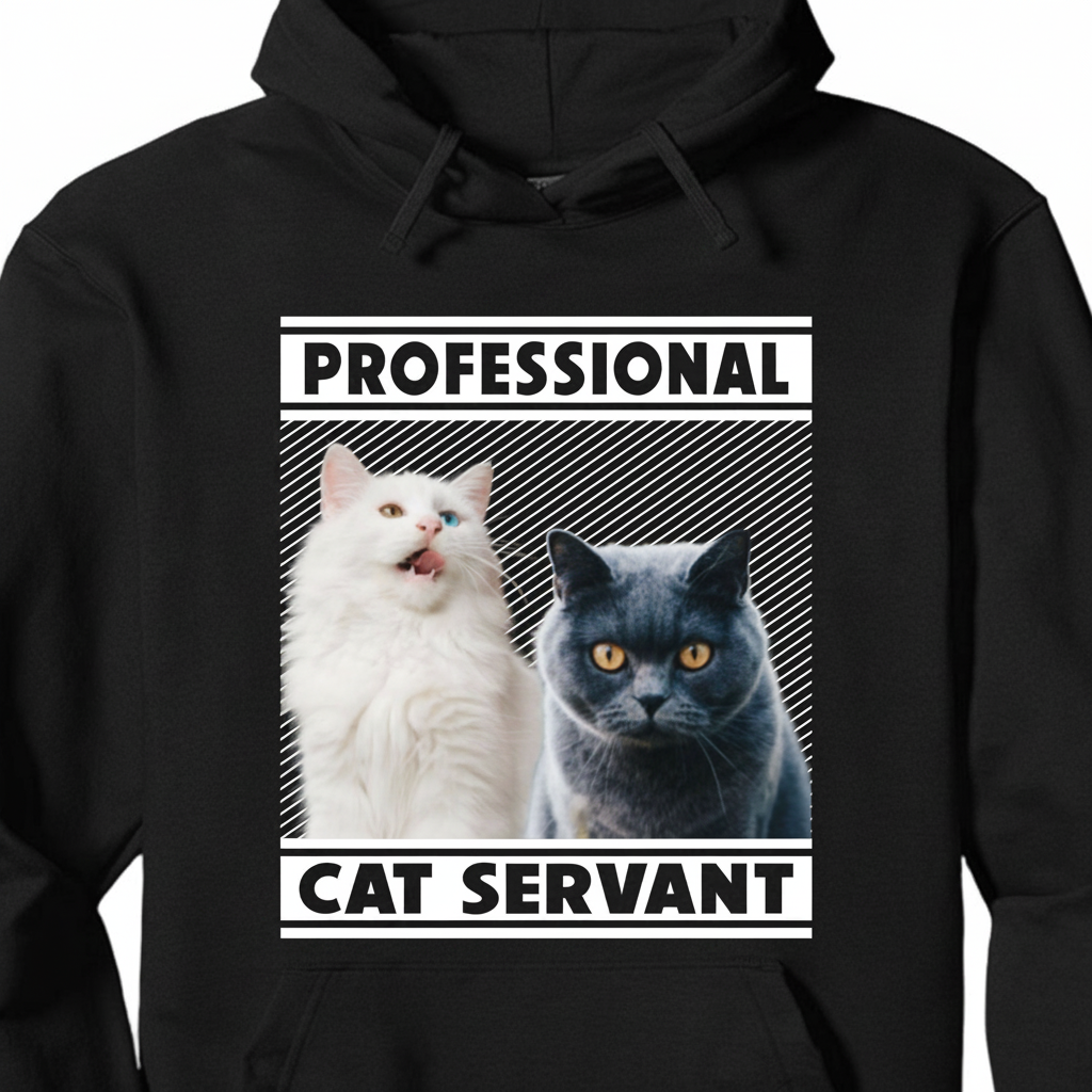 Custom Full Time Cat Servant T-Shirt — Gift for Cat Lovers 6RG9C