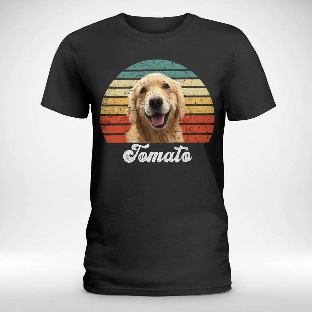 Custom Dog Vintage Retro T-Shirt — Gift for Dog Lovers AT43C
