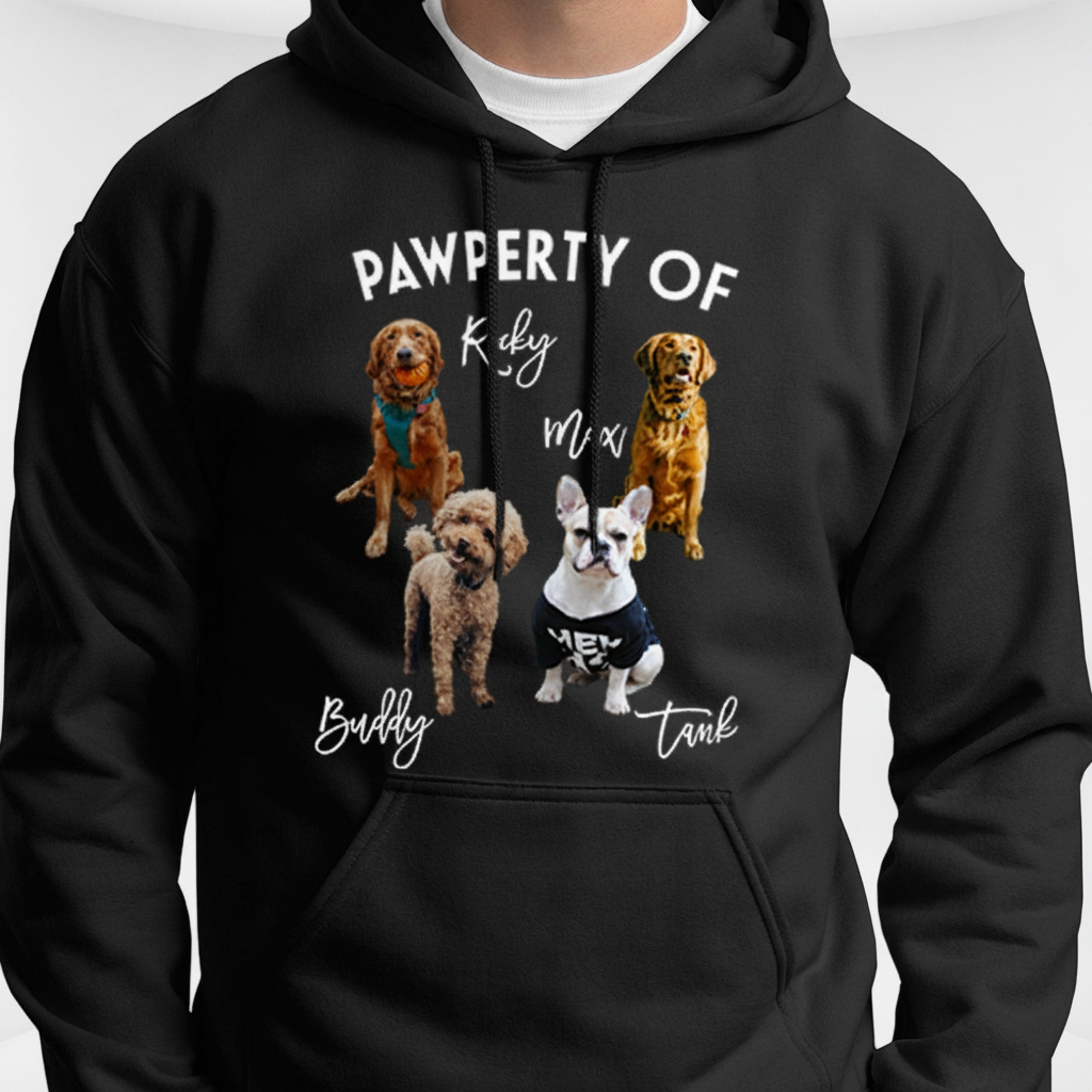 Custom Pawperty My Dogs Pet T-Shirt — Gift for Dog Lovers 2T7XC