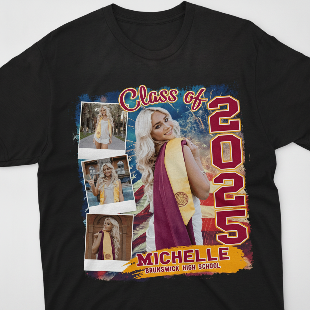 Custom Build Own Graduation Dark T-Shirt — Custom Gift HWP5S