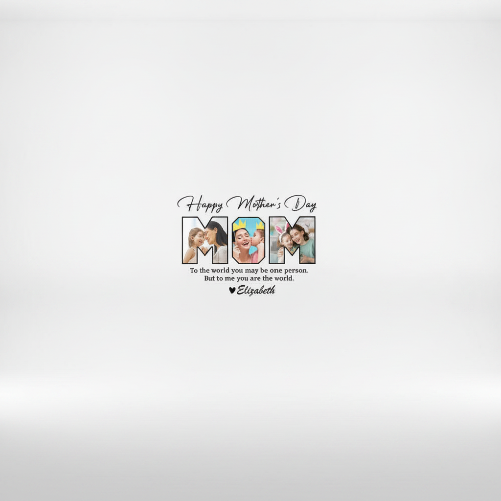 Custom My World Happy Mothers T-Shirt — Gift for Mom NYCDJ