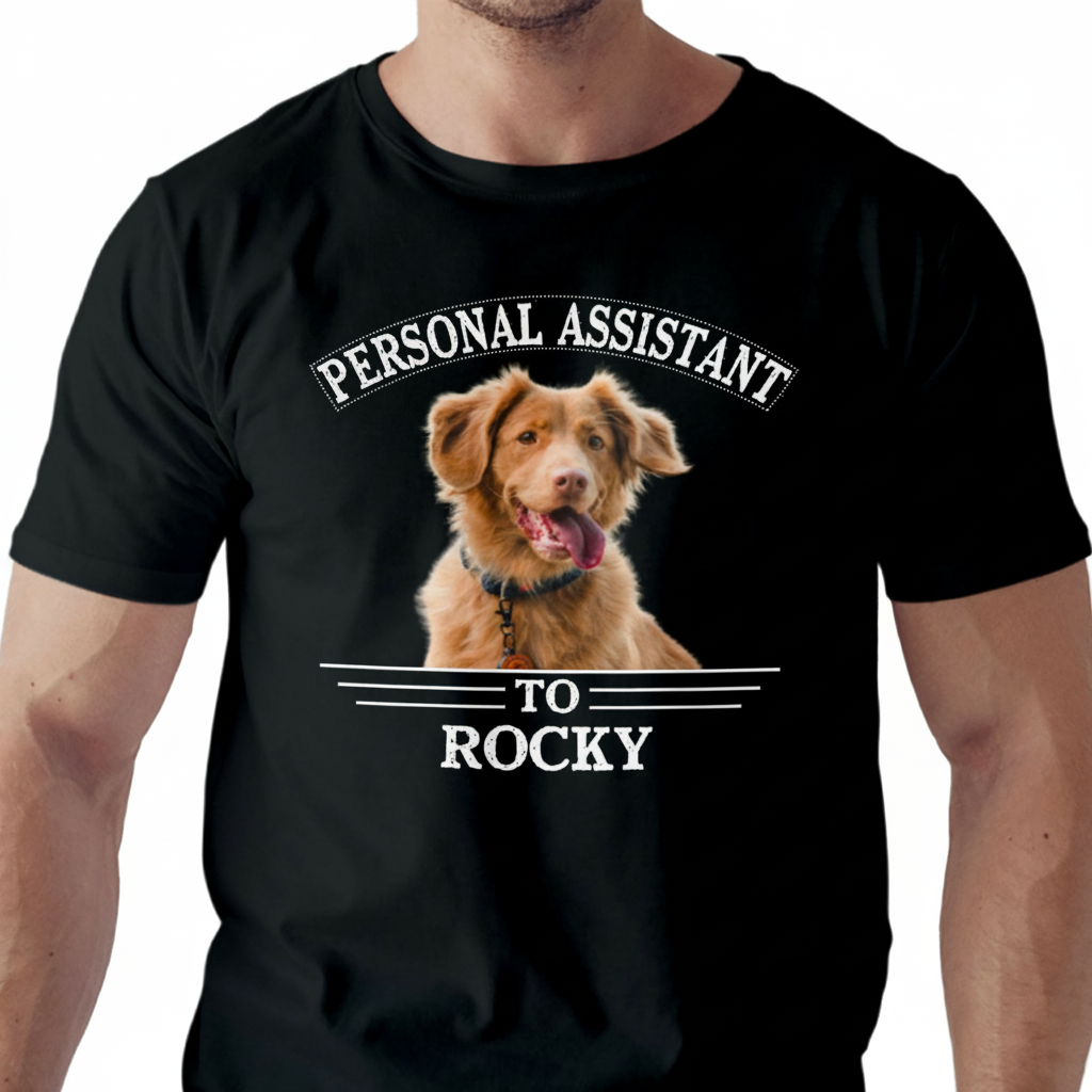 Custom Personal Assistant Dog Cat T-Shirt — Gift for Cat Lovers PYC4Z