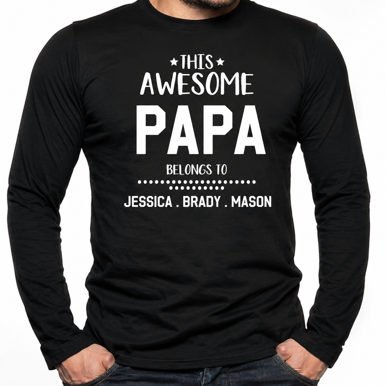 Custom Copy This Awesome Papa T-Shirt — Gift for Dad AGGYH