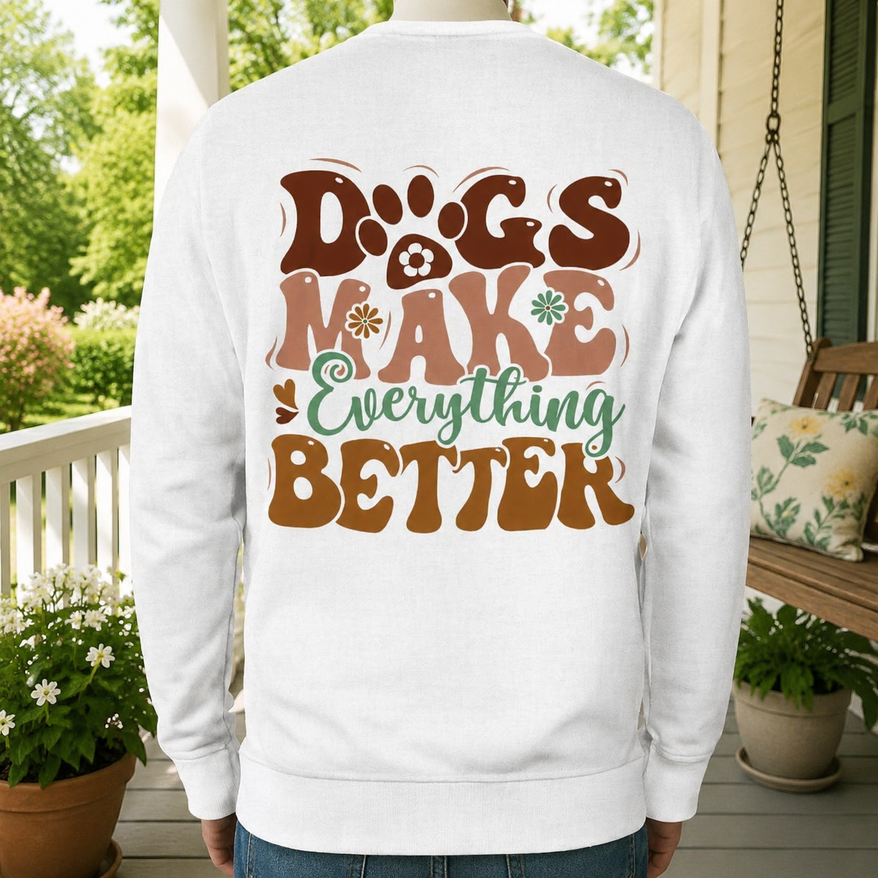 Custom Dogs Make Everything Better T-Shirt — Gift for Dog Lovers PXGV8