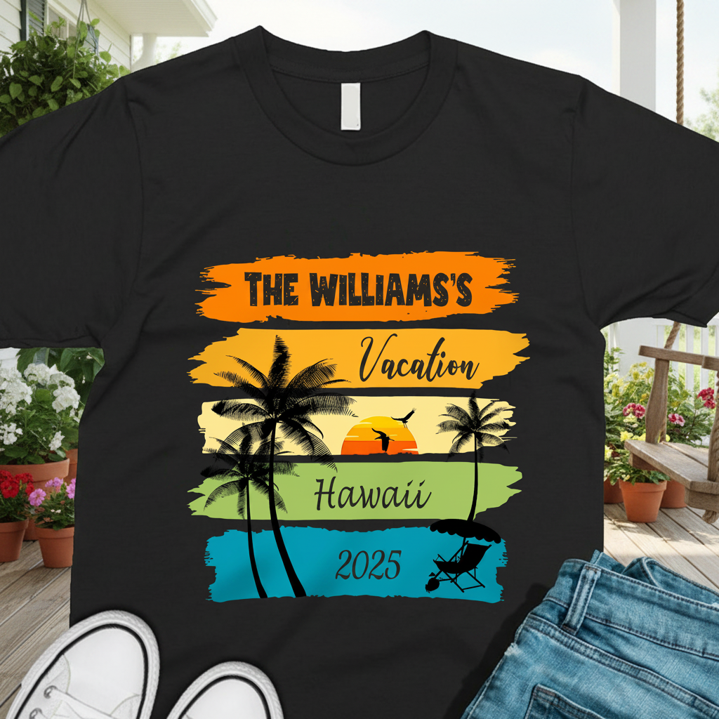 Custom Vth Family Vacation Shirts T-Shirt — Family Gift UHCU8