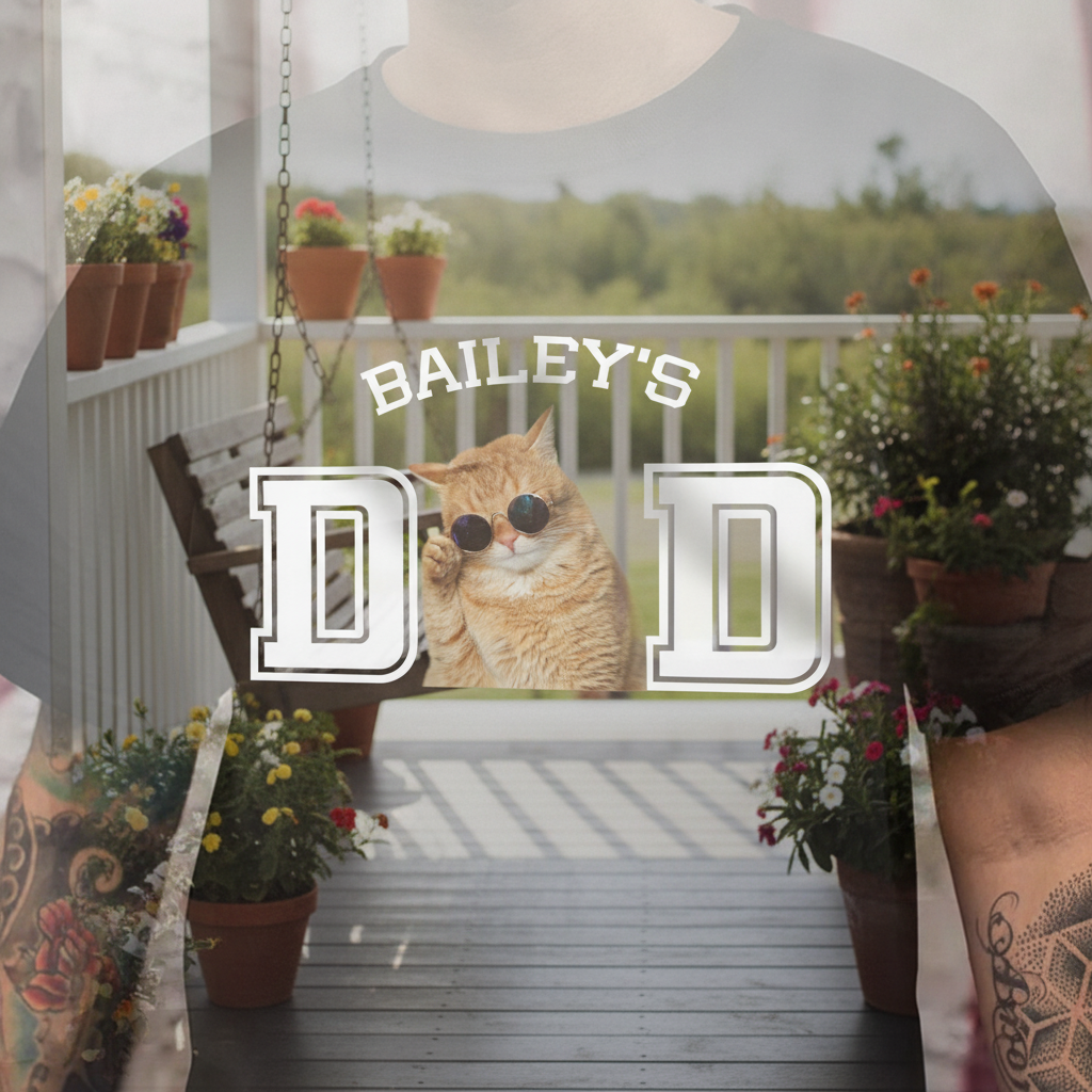 Custom Cat Dad T-Shirt — Gift for Dad X97PH