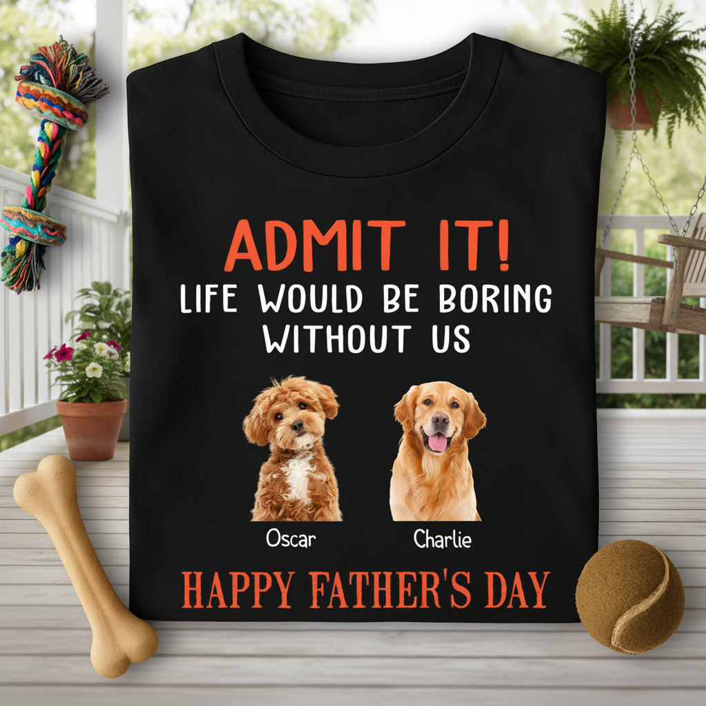 Custom Happy Fathers Day Admit T-Shirt — Gift for Dad FJ5BJ