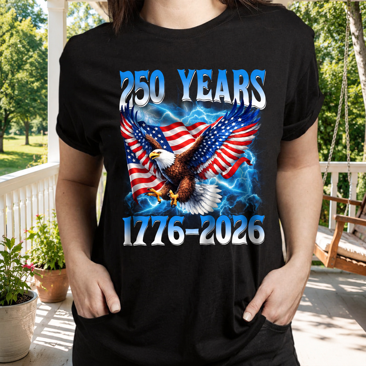 Custom American Eagle 250th America Garden Flag — Patriotic Gift D9TCK