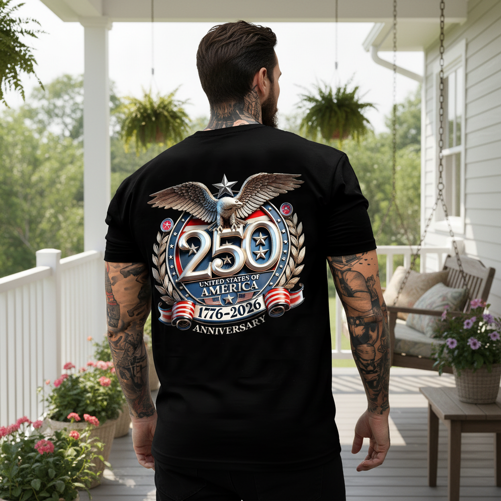 Custom Freedom Usa Eagles 250th T-Shirt — Patriotic Gift 6UFZ2