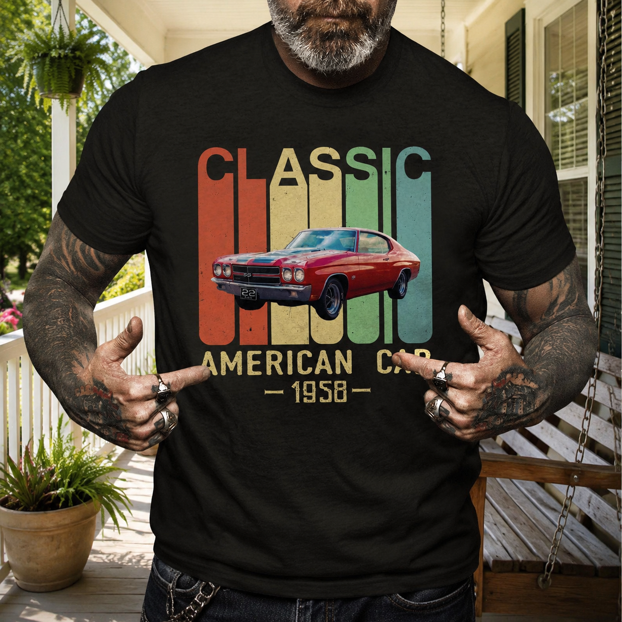 Custom Classic Car Vintage T-Shirt — Custom Gift 7DQ9B