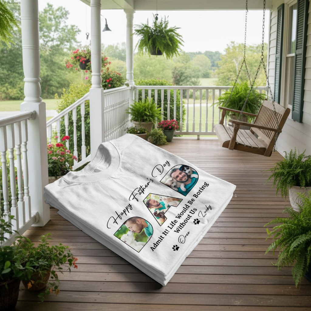Custom Happy Fathers Day Life T-Shirt — Gift for Dad KKGCA