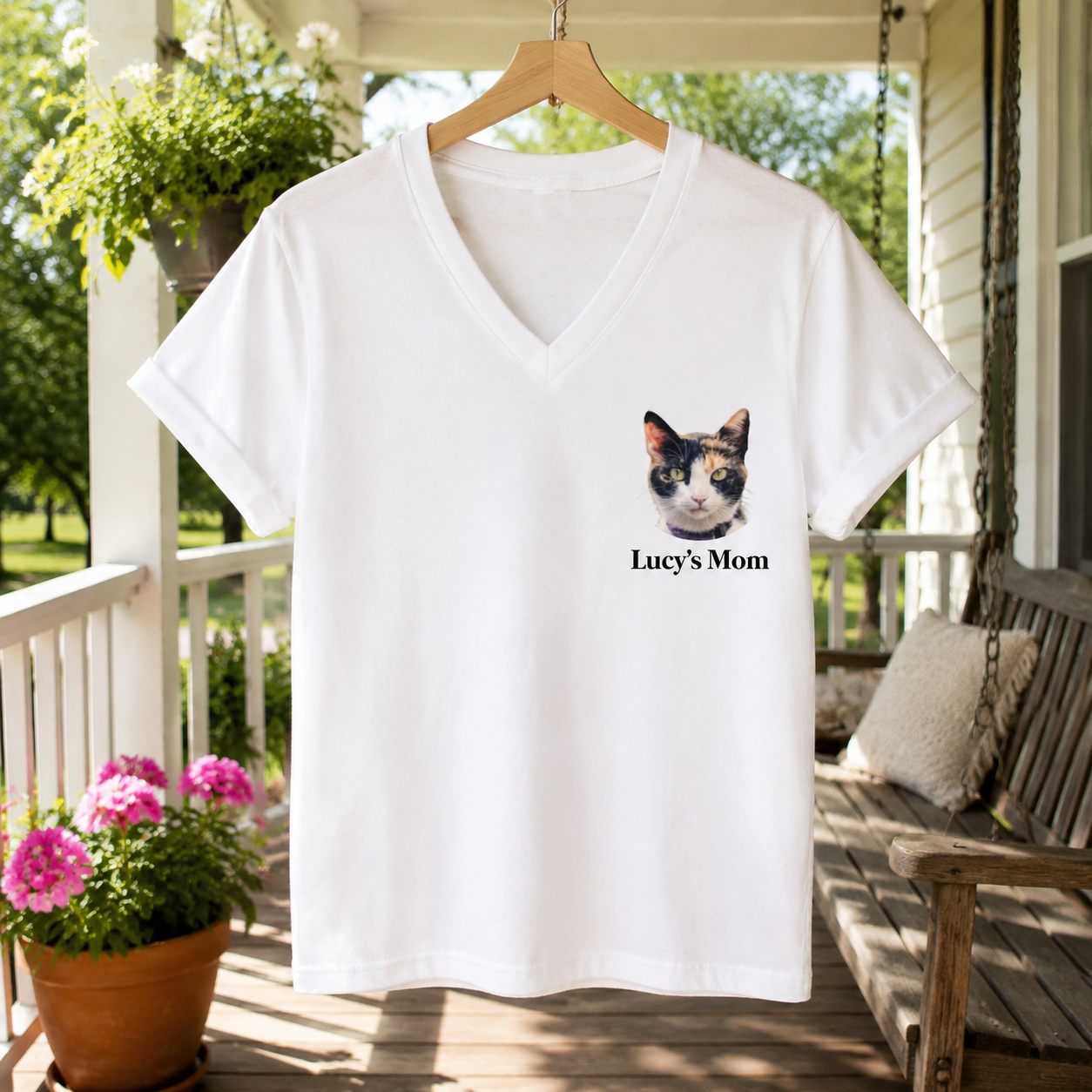 Custom Dog Dad Mom Head T-Shirt — Gift for Dad P97XK