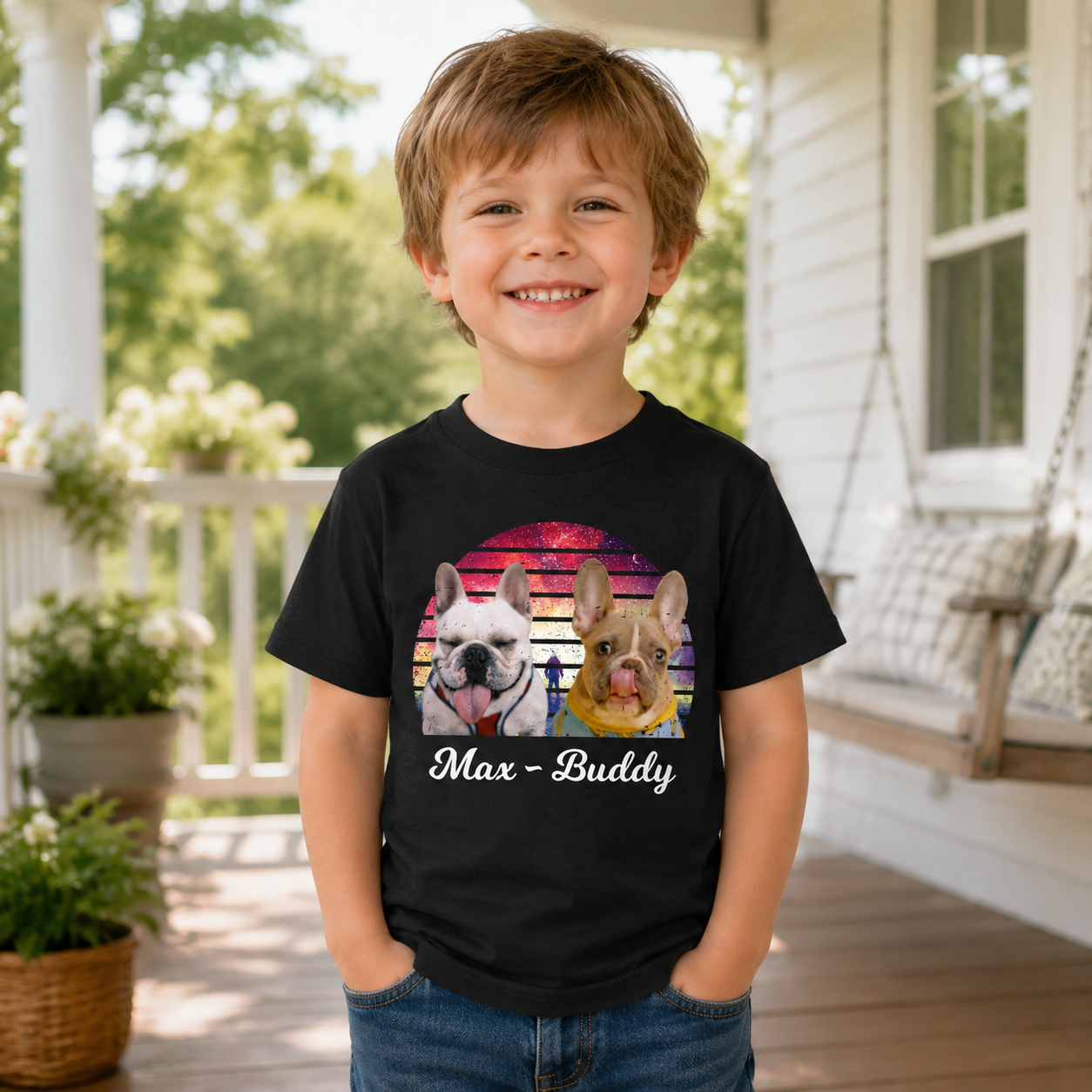 Custom Dog Cat Vintage Retro T-Shirt — Gift for Cat Lovers 8RJ23