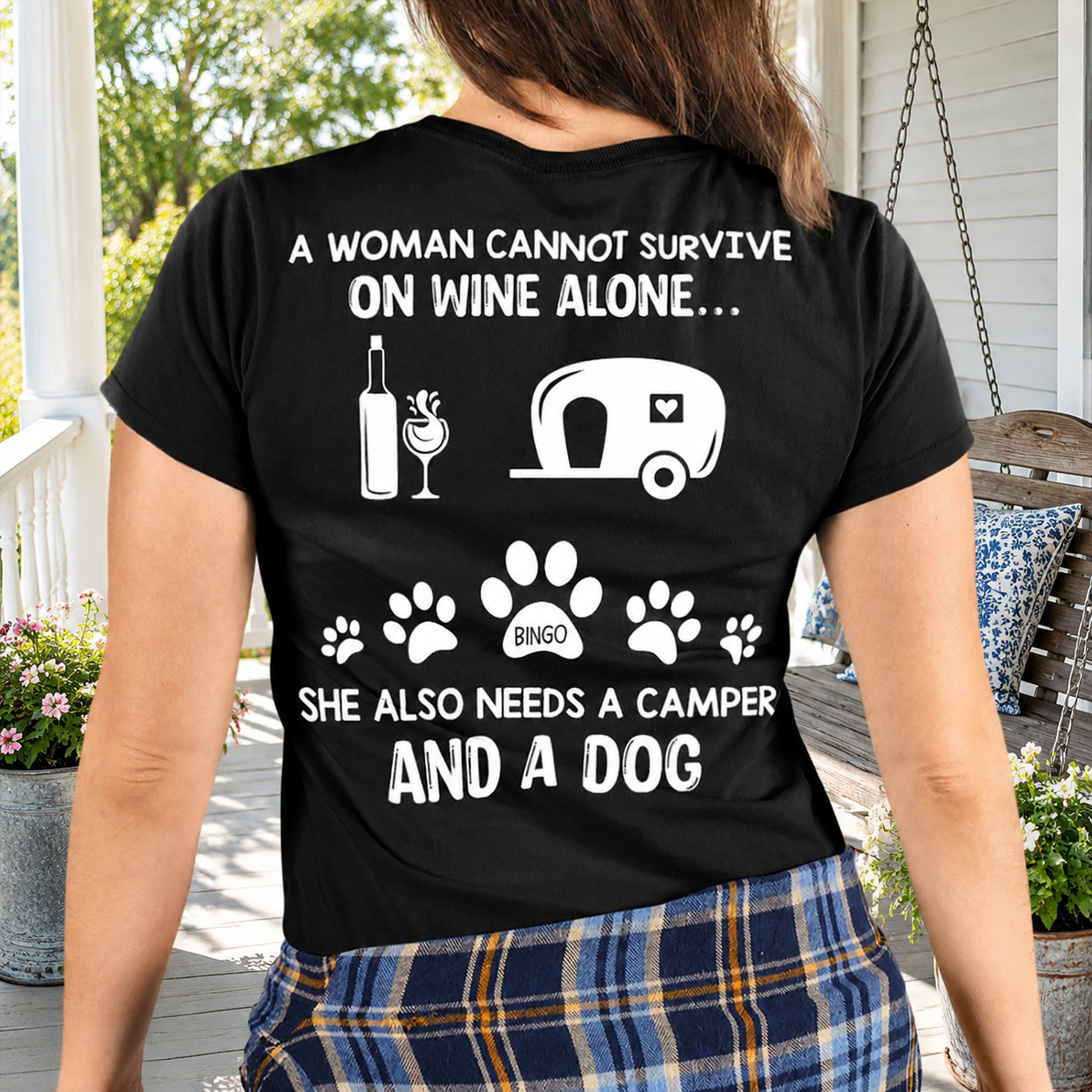 Custom Cannot Survive Wine Alone T-Shirt — Gift for Dog Lovers 8Q9JG