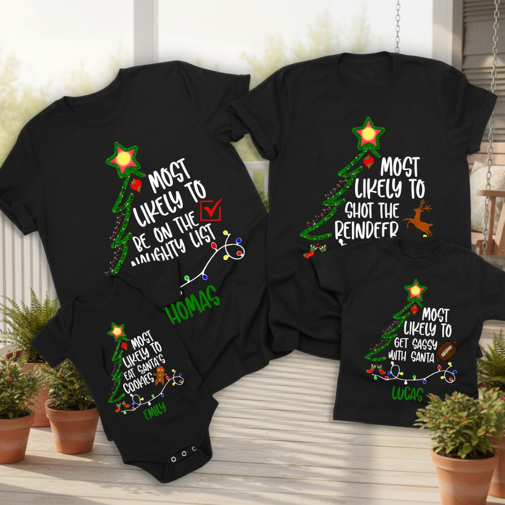 Custom Name Most Likely Family T-Shirt — Family Gift MKAJG
