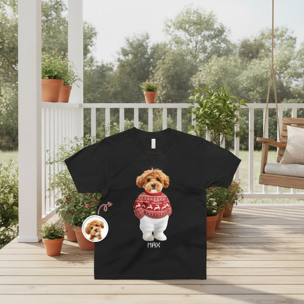 Custom Mha Dog Cat Xmas T-Shirt — Christmas Gift C9YXU