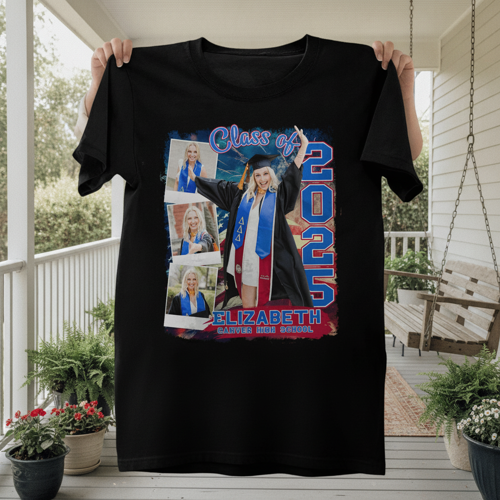 Custom Build Own Graduation Dark T-Shirt — Custom Gift HWP5S