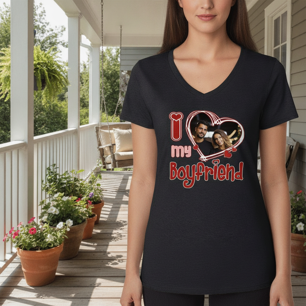 Custom Love Him Valentine Dark T-Shirt — Custom Gift SZAKP