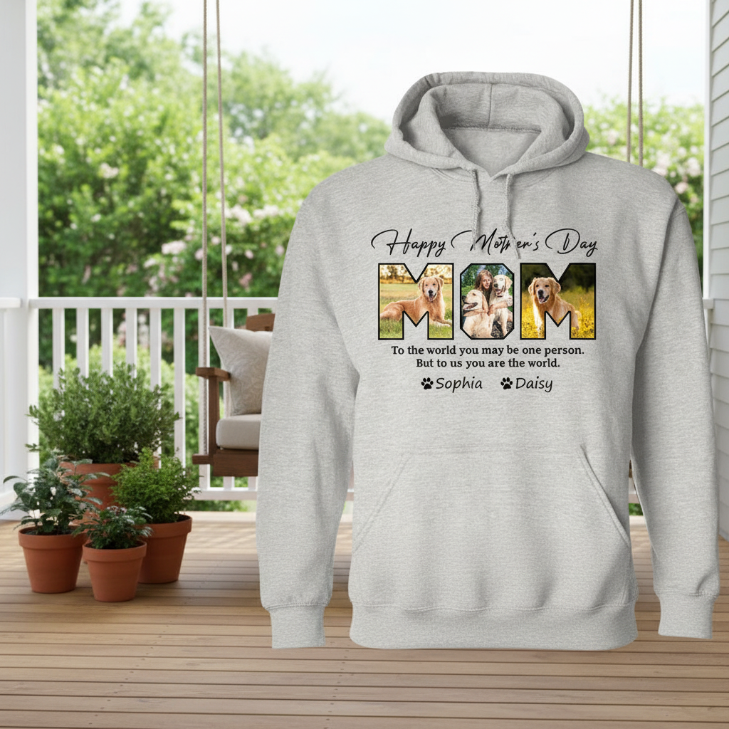 Custom Happy Mothers Day Dog T-Shirt — Gift for Mom GDGAG