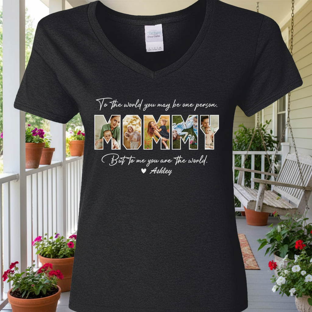 Custom Happy Mothers Day Dark T-Shirt — Gift for Mom TVEUU