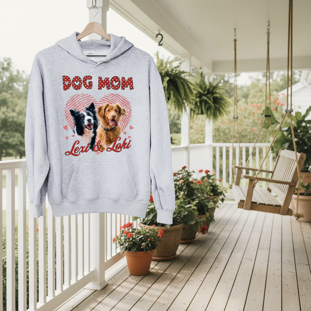 Custom Dog Mom Cat C550v3 T-Shirt — Gift for Mom 4EU4A